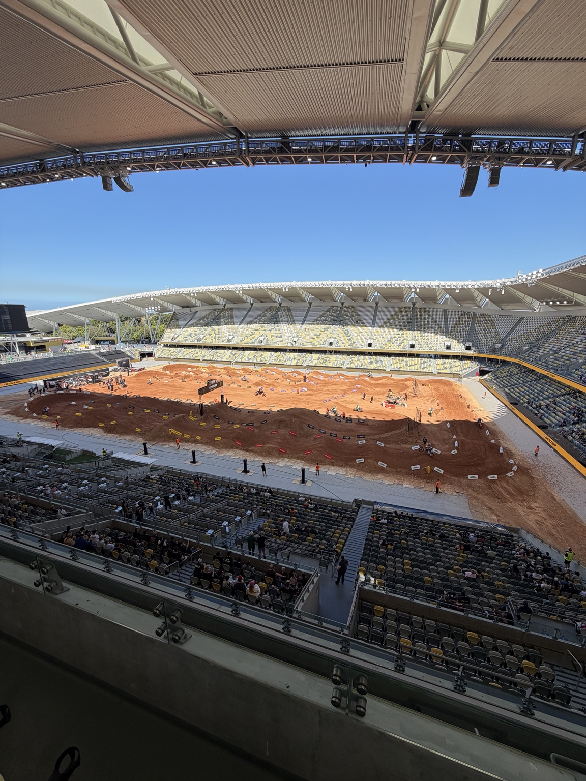 Prepared supercross track at Townsville stadium